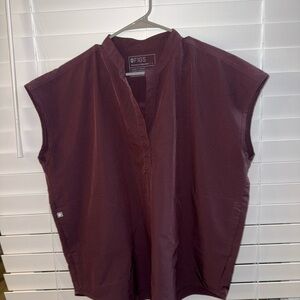 Figs Plum Technical Sleeveless Top